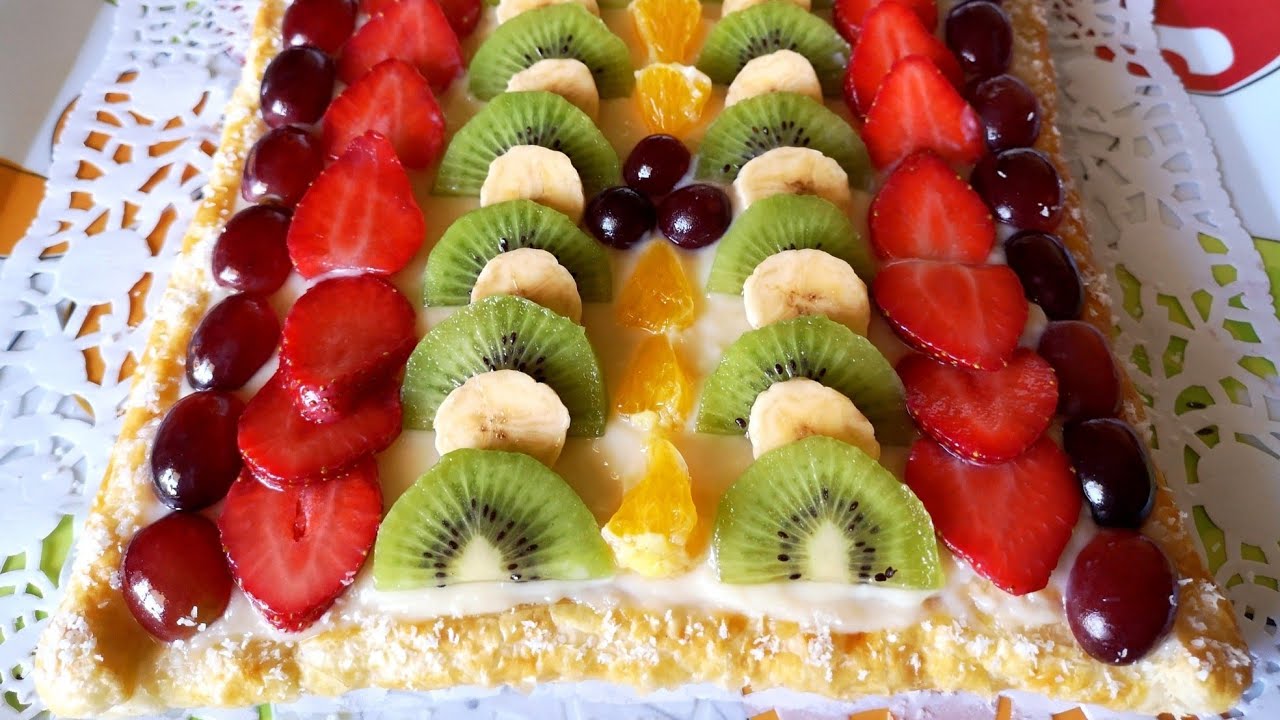 😋🍓🥝HOJALDRE DE CREMA Y FRUTAS🍌🍇//BEATRIZ COCINA.