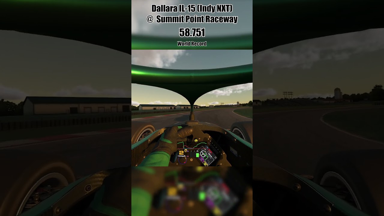 🏆World Record🏆- 00:58.751 - Dallara IL-15 (Indy NXT) @ Summit Point Raceway - Onboard w/Telemetry