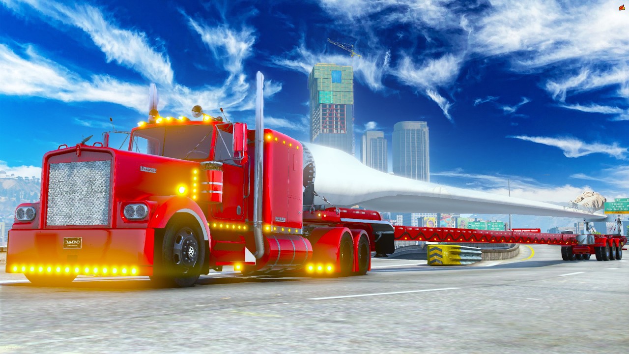 Hauling The LONGEST Oversize Load in GTA 5 RP!