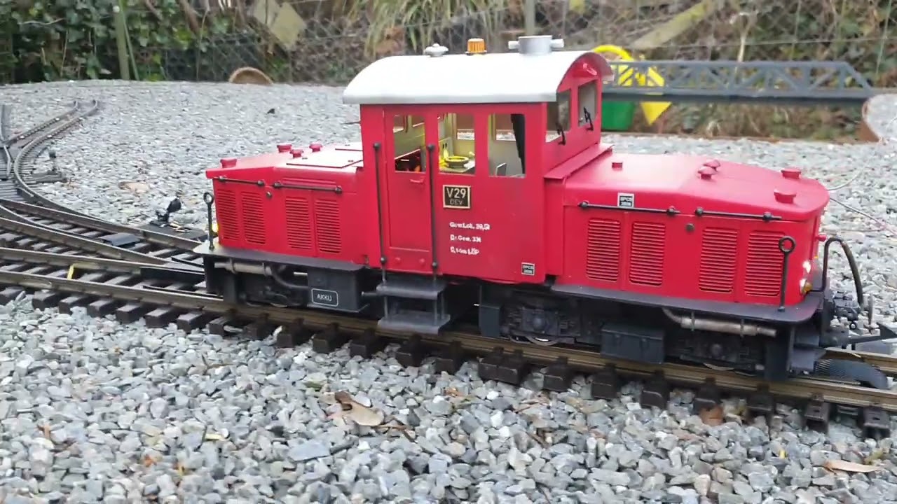 First run of diesel locomotive V29 (gauge G)