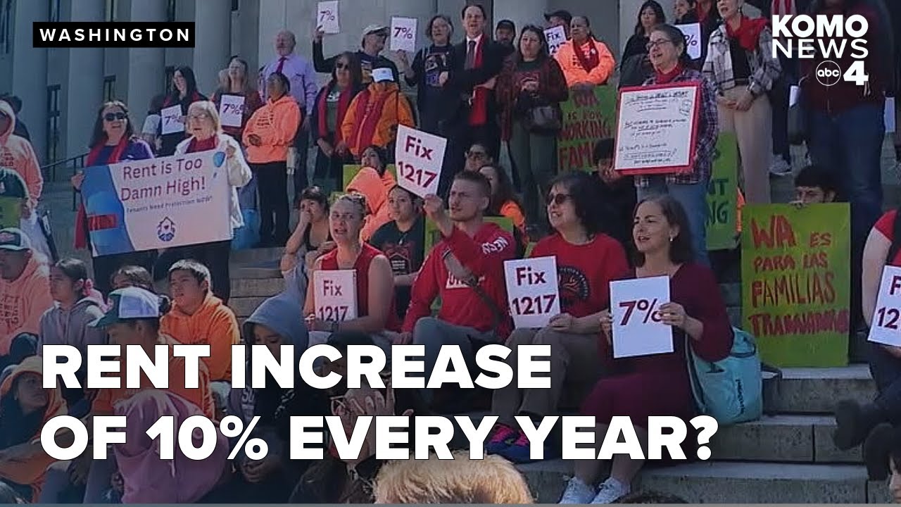 Housing advocates rally to lower the cap on WA rent increases, set limit of 7% yearly
