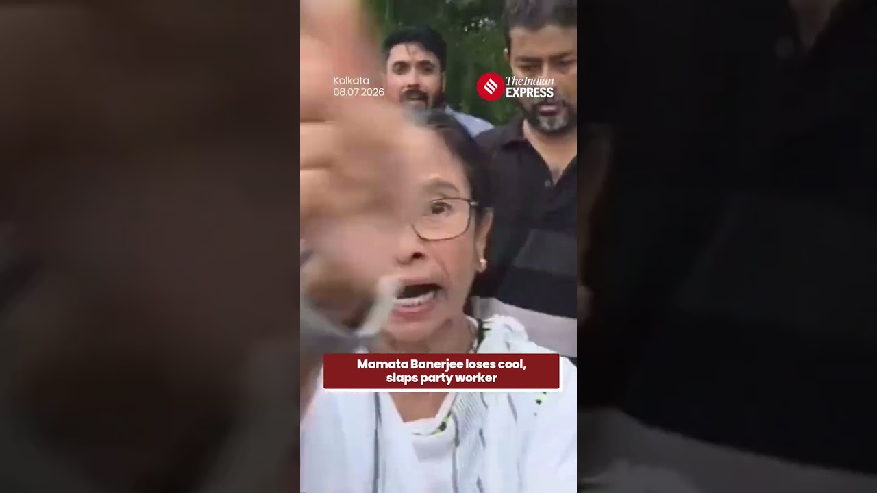 Mamata Banerjee Seen Slapping TMC Worker During Kolkata Protest | Viral Video