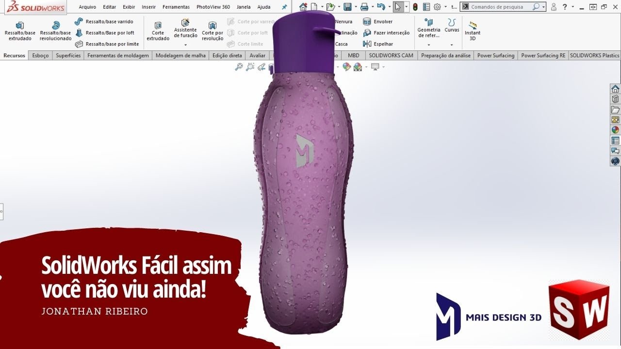 Tutorial SolidWorks - Subindo o nível da modelagem com superfície!