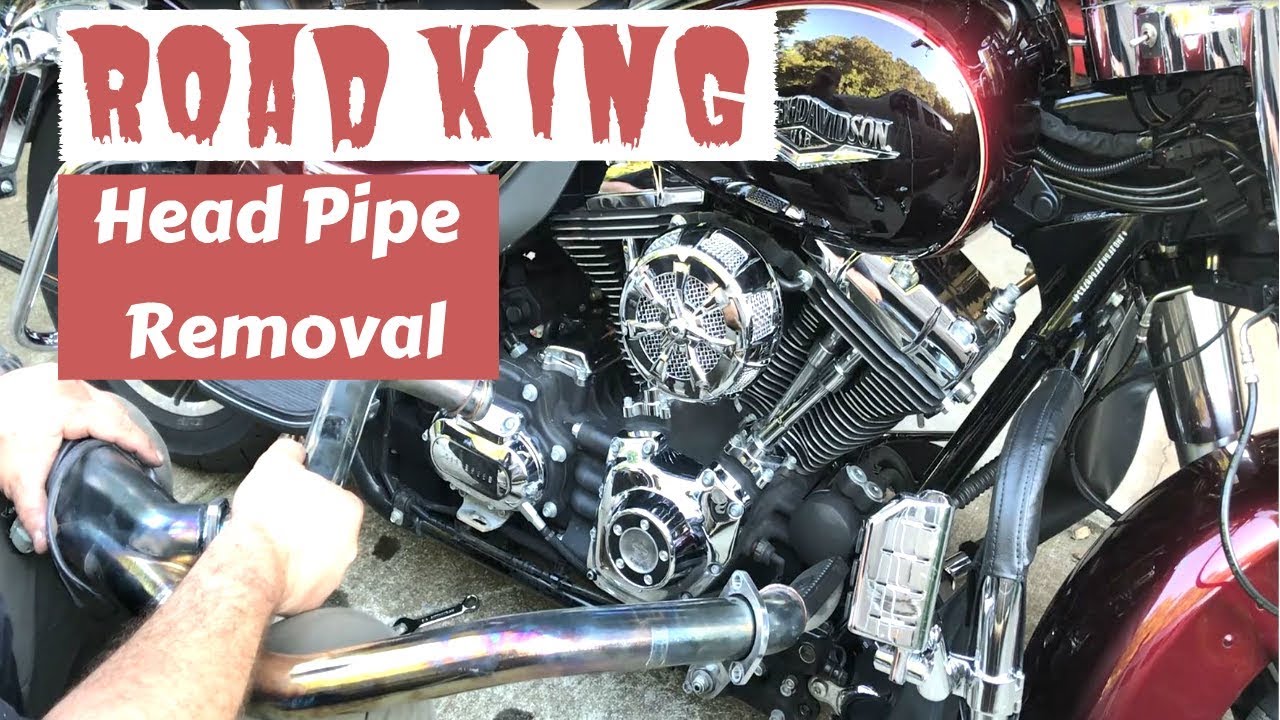 Harley Road King Head Pipe Removal