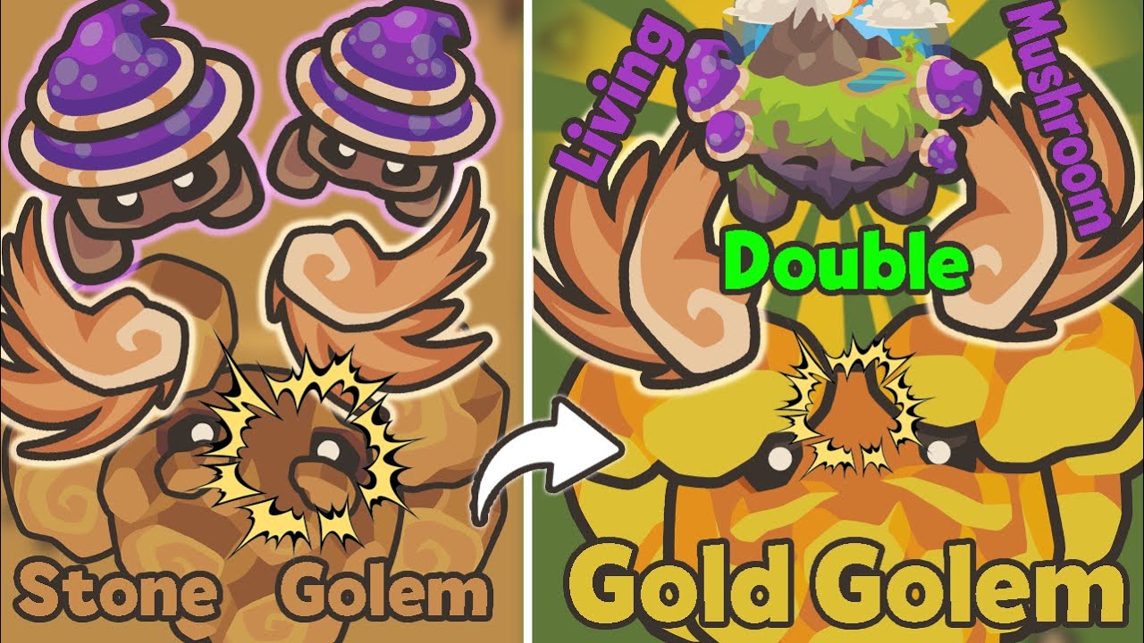 Taming.io Living Mushroom Solo Stone Golem To Gold Golem Boss
