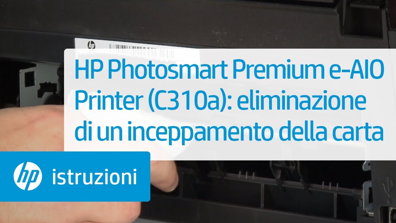 HP Photosmart Premium e-All-in-One Printer (C310a): eliminazione di un inceppamento della carta