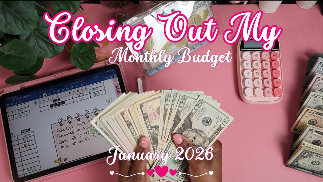 Low Income Close Out for the Month of January 2026 #cashenvelopesystem #closing #budgets #life #save