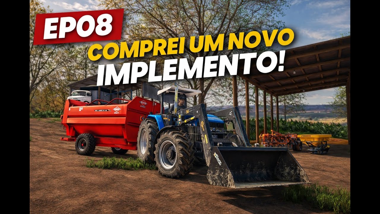 Sítio Pirambeiras EP08 | CUIDANDO DAS VACAS 🐄 + IMPLEMENTO NOVO! | Farming Simulator 22