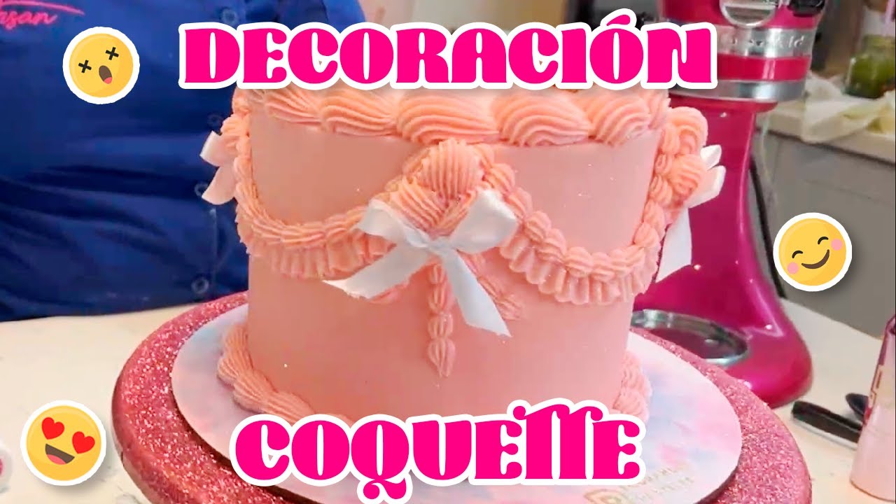Decoración pastel Coquette🎀🎀🌸🌸