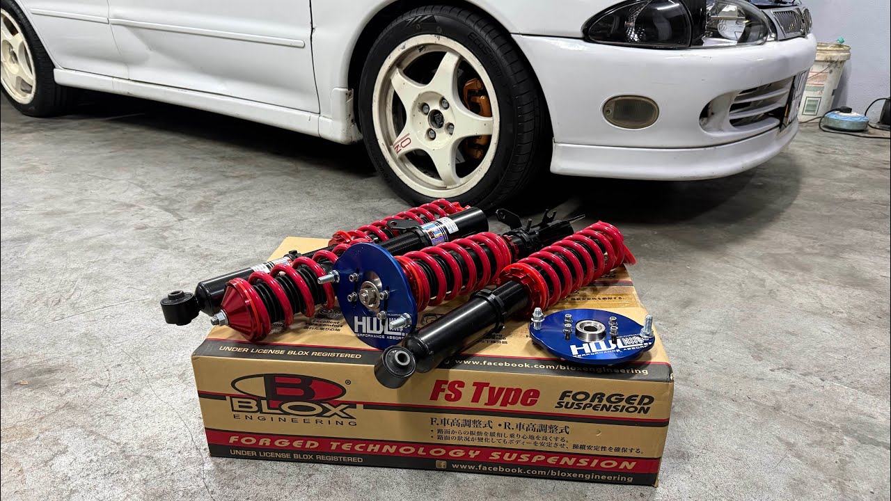 Proton Wira | Installing BLOX Engineering Adjustable/Coilovers with HWL Pillowball Mounting 