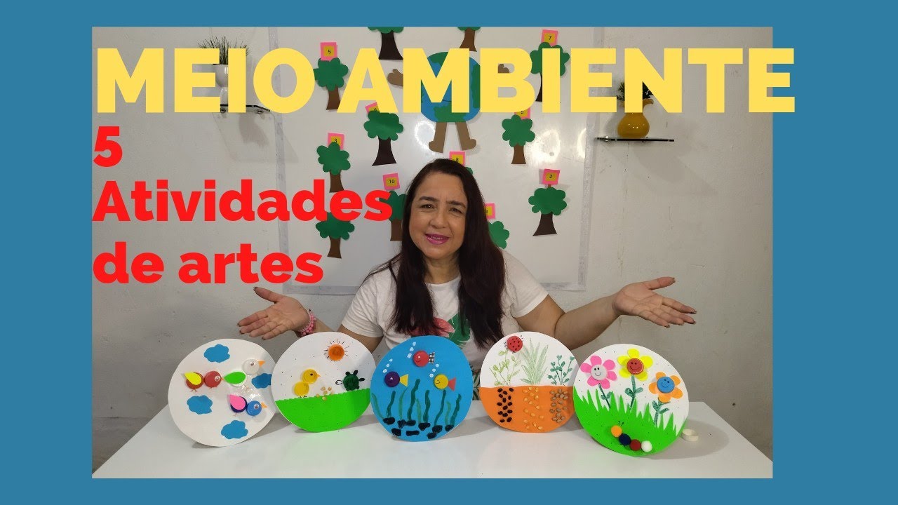 🟡MEIO AMBIENTE 2023- 5 Atividades de artes com recicláveis Educação Infantil
