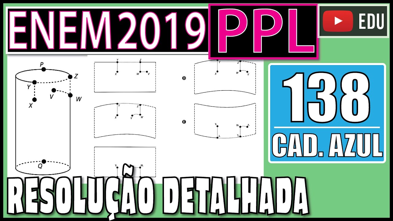 [ENEM 2019 PPL] 138 📘 VISÃO ESPACIAL Uma formiga encontra-se no ponto X, no lado externo de um copo