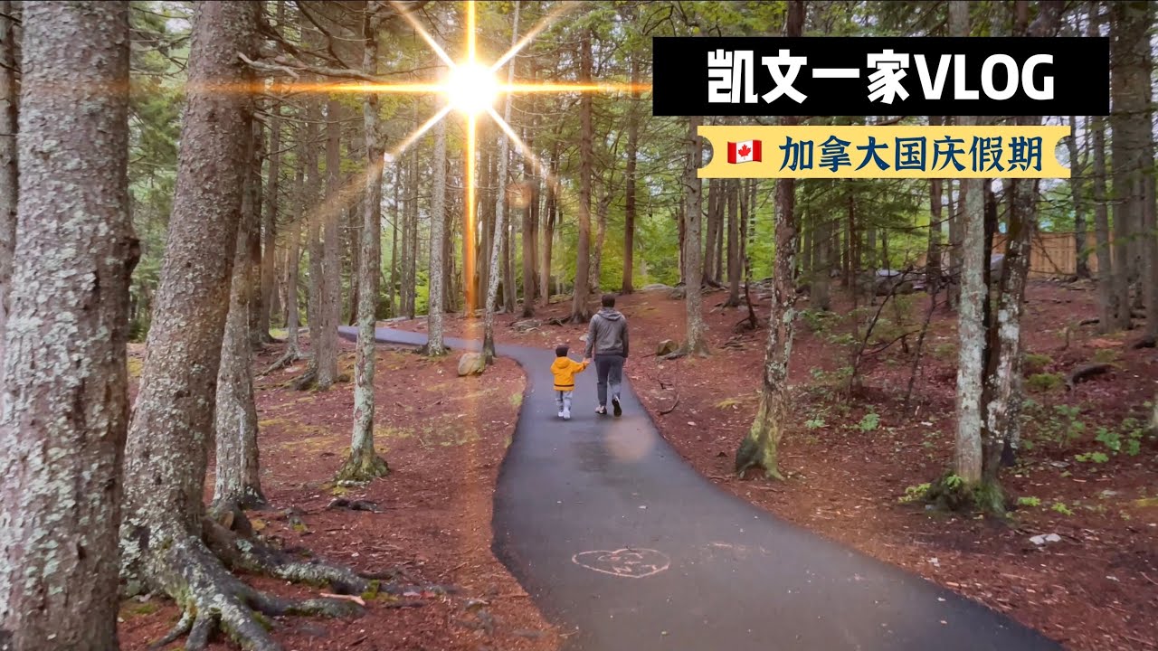【VLOG#21】加拿大国庆假期｜浪漫的雨中漫步｜深夜教堂外看烟花｜户外吃越南粉｜新衣服新鞋｜哈利法克斯Halifax｜凯文一家vlog