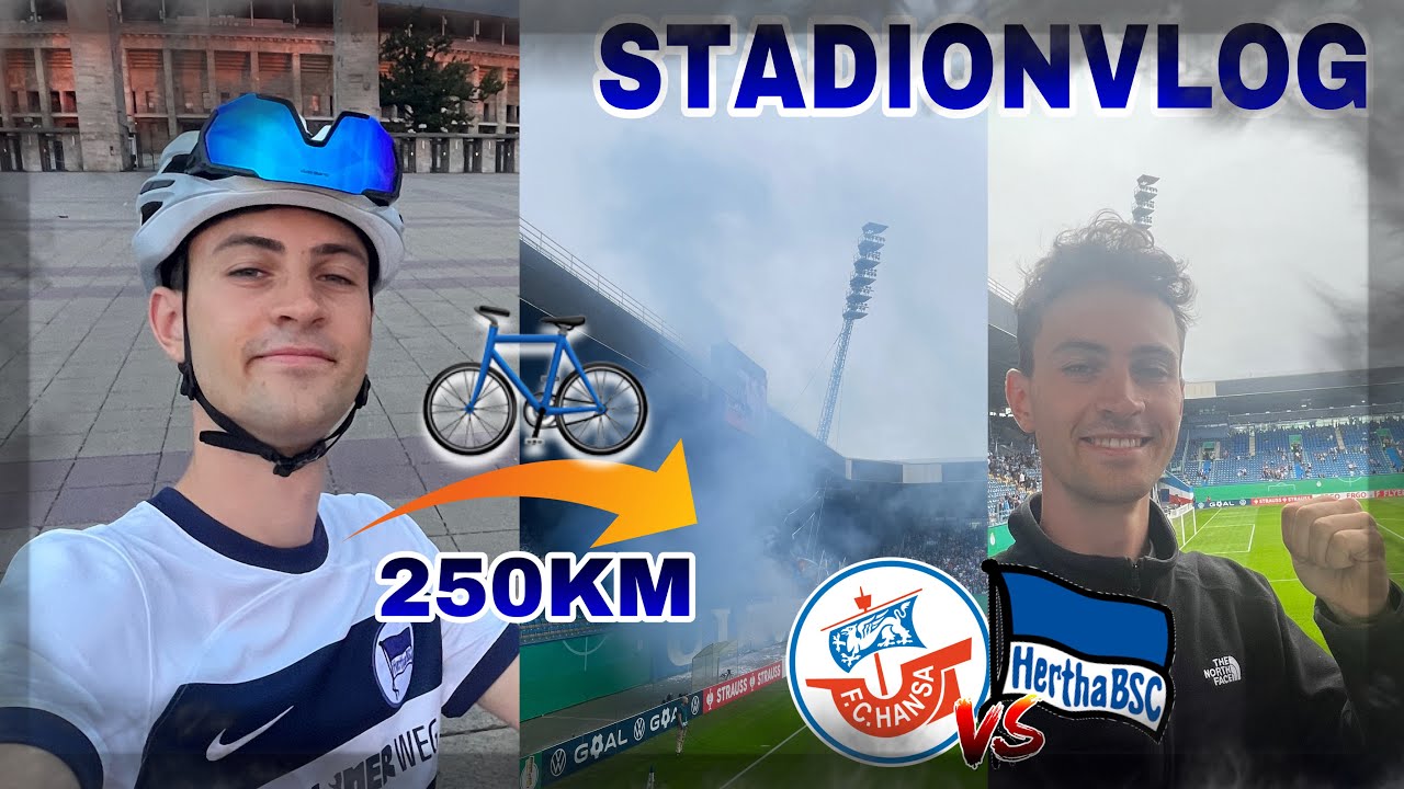 AN EINEM TAG NACH ROSTOCK! HANSA ROSTOCK - HERTHA BSC STADIONVLOG