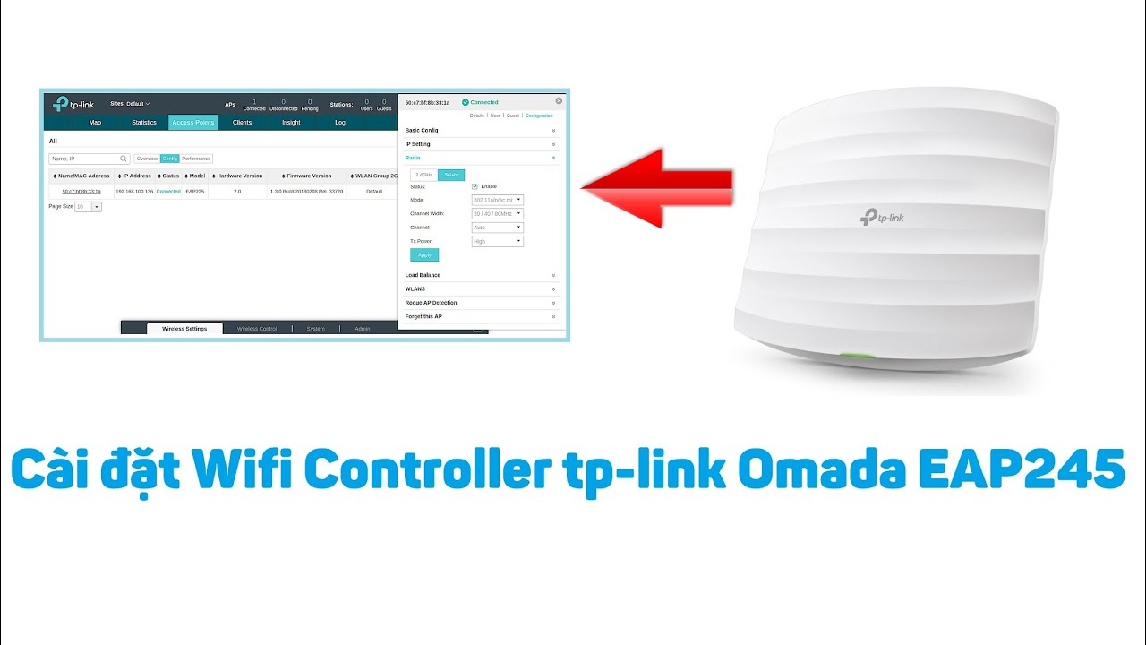 TP-Link 4: Cách cài đặt Wifi Controller tp-link Omada EAP245