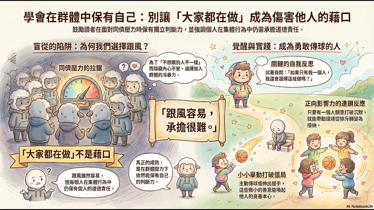 156【同儕相處】學會在群體中保有自己：別讓「大家都在做」成為傷害他人的藉口