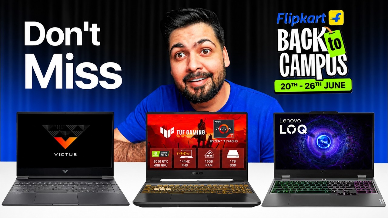🏆 Best Gaming Laptop Deals June 2026 | Flipkart Back to Campus Sale + Amazon Deals