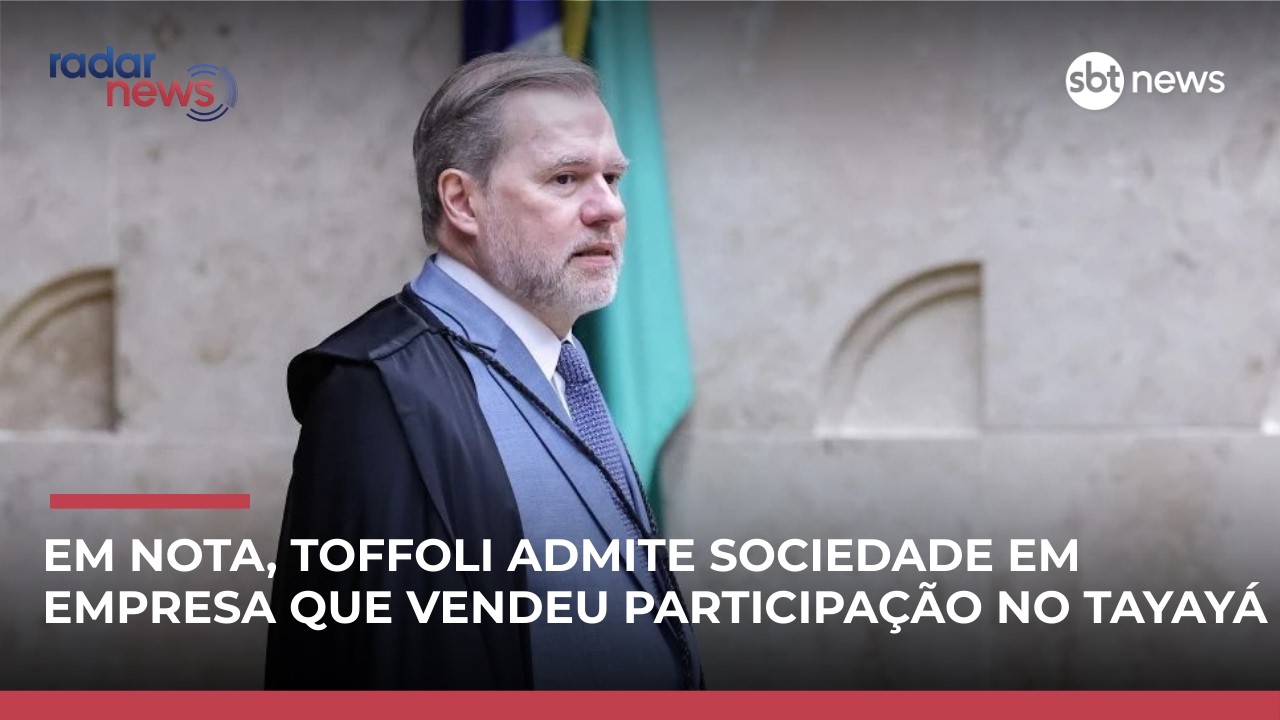 Veja nota completa: Toffoli admite sociedade em empresa que vendeu participação no Tayayá|#RadarNews