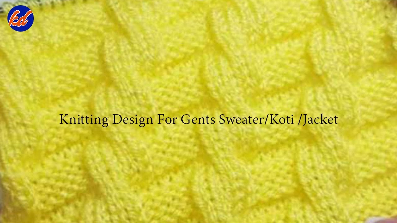 knitting designs For Gents Sweater / Koti / Jacket | Beautiful Knitting pattern for gents Sweater |