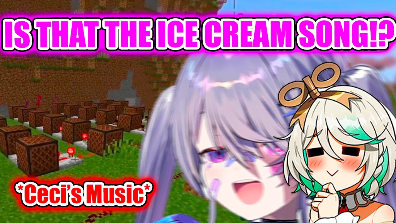 Biboo Reacts to Ceci’s Music in Minecraft and Instantly Recognizes It【Hololive EN】