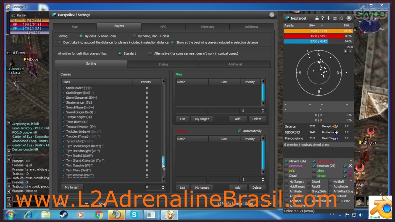 L2 Adrenaline BOT - PLUGIN NEXTARGET