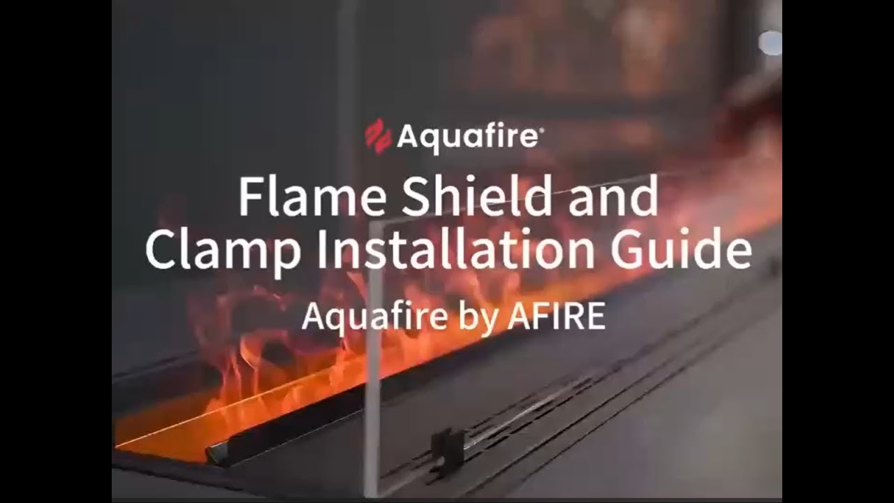 Installatiehandleiding voor CrystalShield glas voor waterdamp haarden  Aquafire van AFIRE