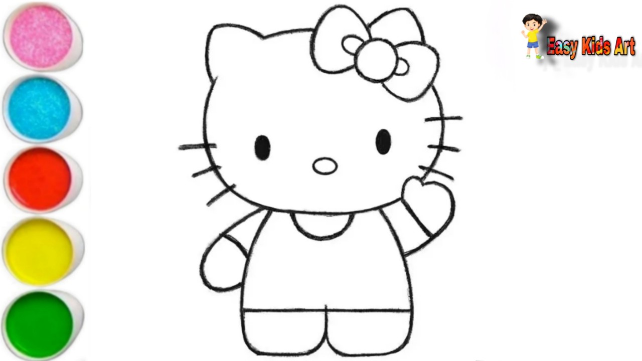 🐱 Easy Hello Kitty Drawing for Kids 🎨 | Step by Step Cute Art Tutorial