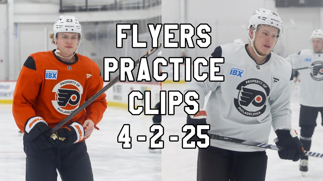 Matvei Michkov Michigan + Karsen Dorwart's First Philadelphia Flyers Practice : Clips - 4/2/25