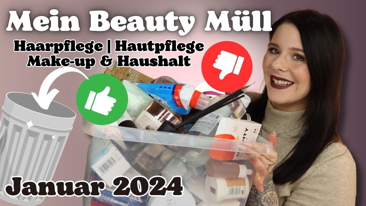 Das habe ich AUFGEBRAUCHT 🗑️♻️ im Januar 2024 | Hautpflege | Haarpflege | Make-up & Haushalt