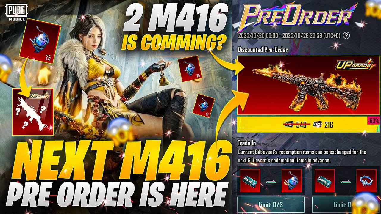 New M416 Pre Order Release Date | 2 Upgradable M416 Coming ? | PUBGM 