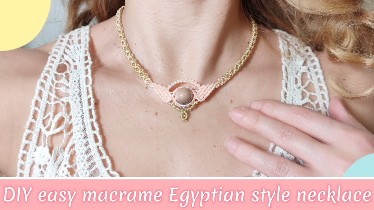 DIY easy macrame necklace | How to make a macrame necklace easily | Step by step macrame tutorial