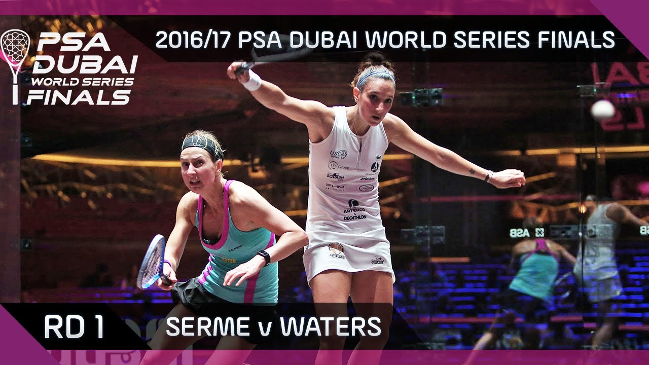 Squash: Serme v Waters - Rd 1 - PSA Dubai World Series Finals 2016/17
