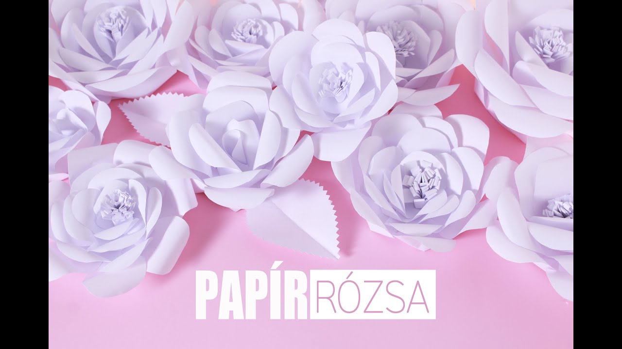 Papír rózsa DIY: Fehér rózsa papírból - Ünnepi Dekor