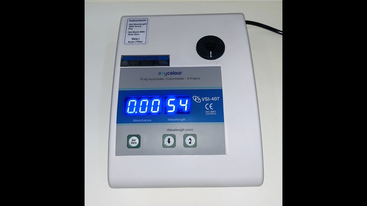 Operating Procedure for Fully Automatic Colorimeter VSI-407
