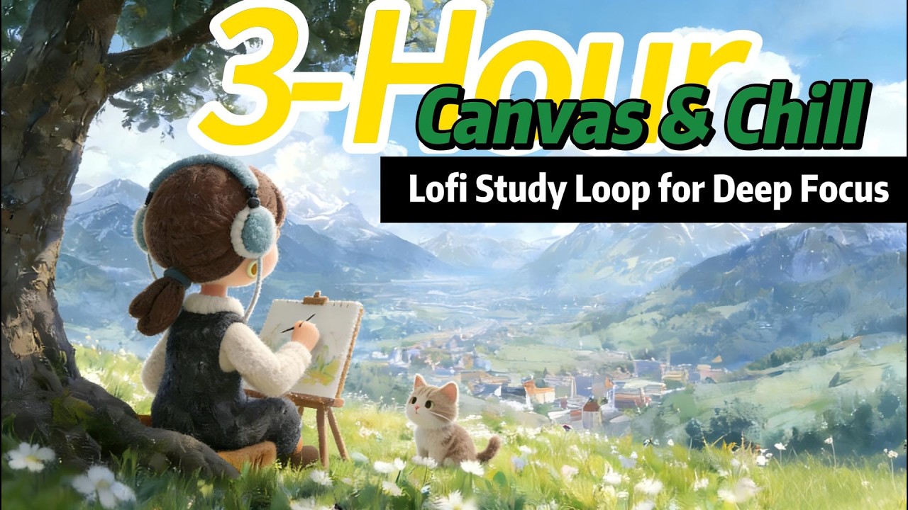 Canvas & Chill 3-Hour Lofi Study Loop for Deep Focus