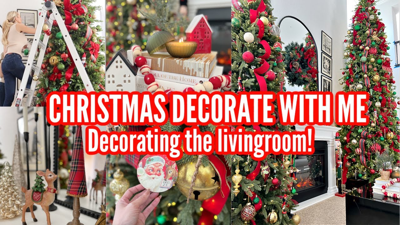 CHRISTMAS DECORATE WITH ME // DAY 4 // FINISHING THE LIVING ROOM!! @Lauren Nicholsen