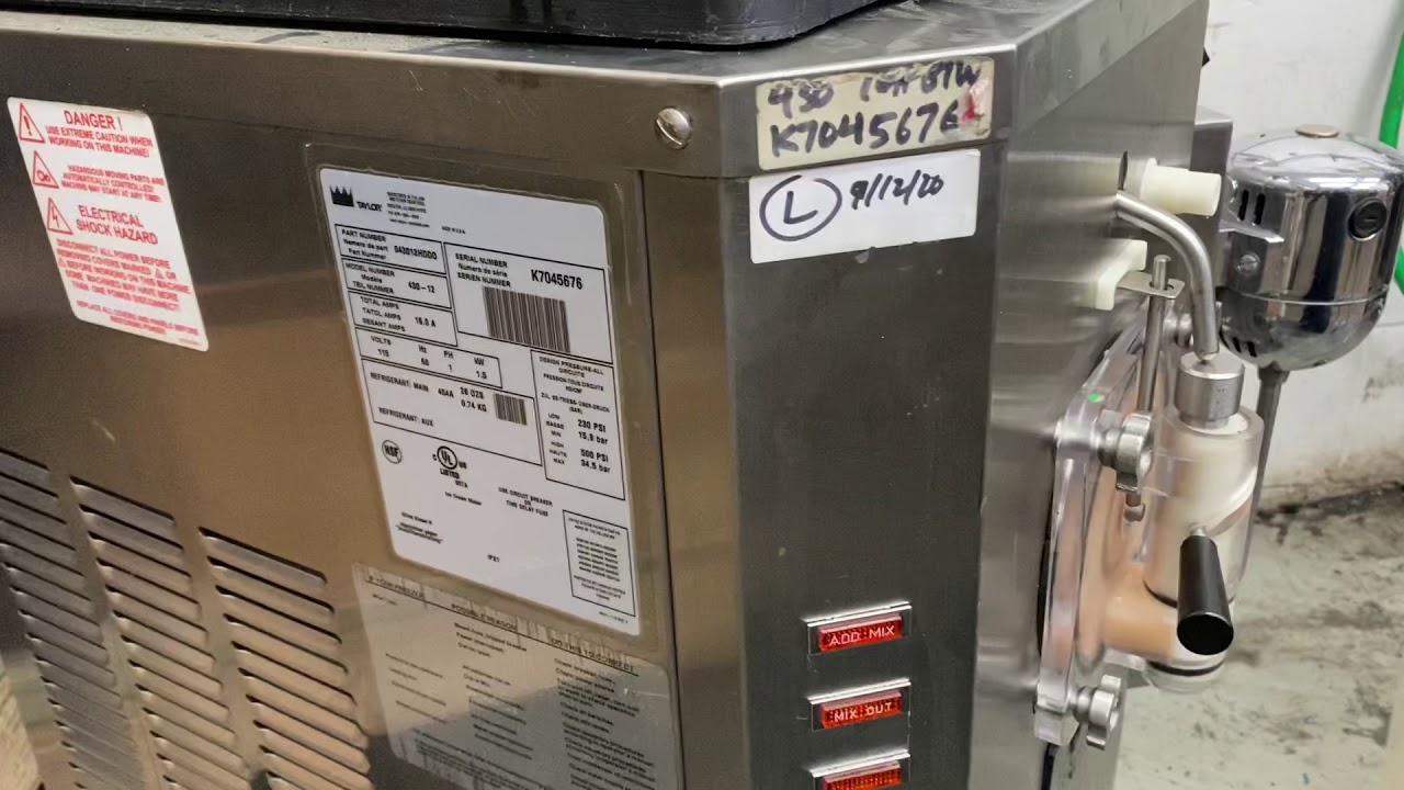 Taylor 430 K7045676 Single Phase Air Frozen Dessert Machine (www.slicesconcession.com)