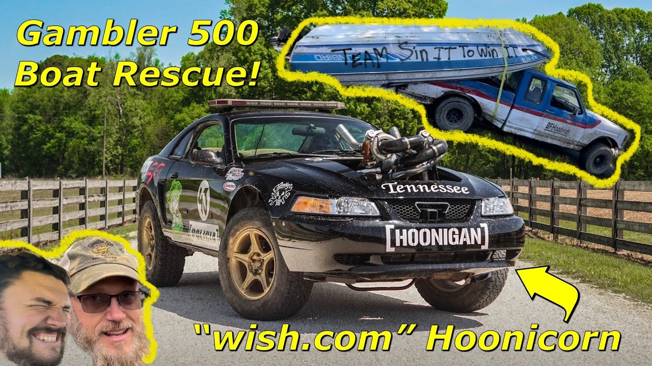 Riding In A *TWIN TURBO* Lifted MUSTANG! Plus, Boat RESCUE - GAMBLER 500 TN