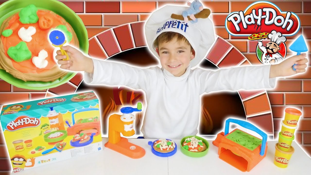 JEU - LA PIZZERIA - Les Bonnes Pizzas de Swan ! - P&acirc;te &agrave; modeler Play Doh Twirl N Top Pizza Shop