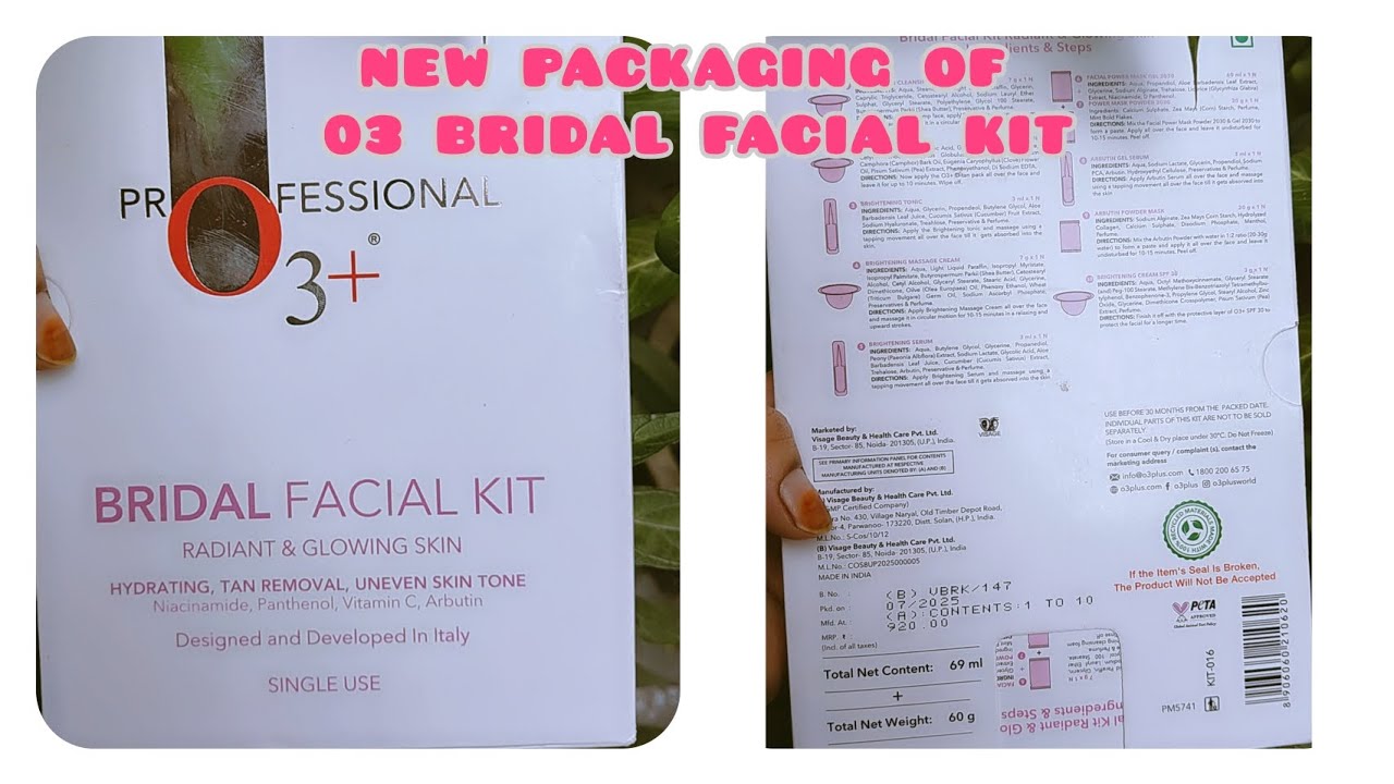 New pack of O3 bridal facial kit #O3#facials#skincare#beautician#beauty#skin#bride#trend#glowingskin
