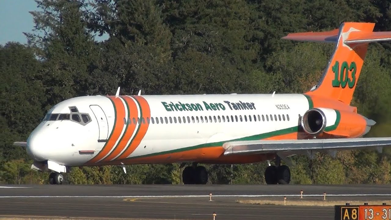 Erickson Aero Tanker MD-87 [N293EA] Takeoff Hillsboro Airport (HIO)