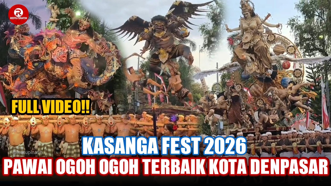 FULL VIDEO‼️Pawai Ogoh Ogoh Terbaik Kasanga Fest 2026 Kota Denpasar