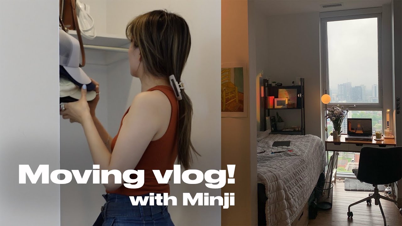 Moving to the HIGHEST floor at my Toronto student residence! 🎓🏢 (with Minji) | Dorm Vlog