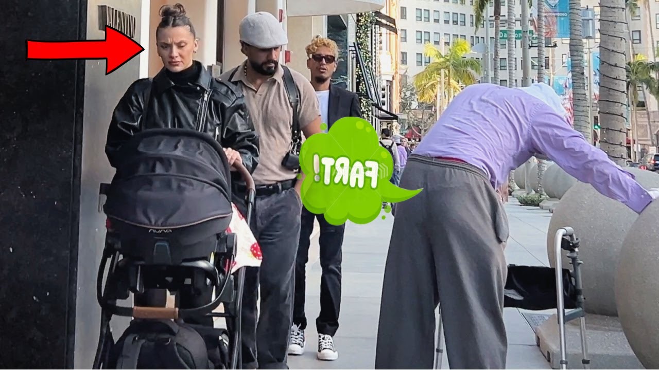 Fat Old Man Farts On Wealthy People of Beverly Hills!!!