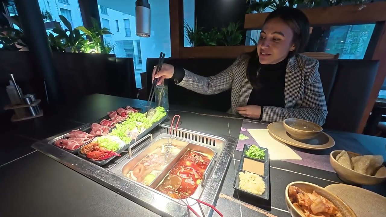 A gente cozinhou nossa pr&oacute;pria comida em um restaurante em Munique.