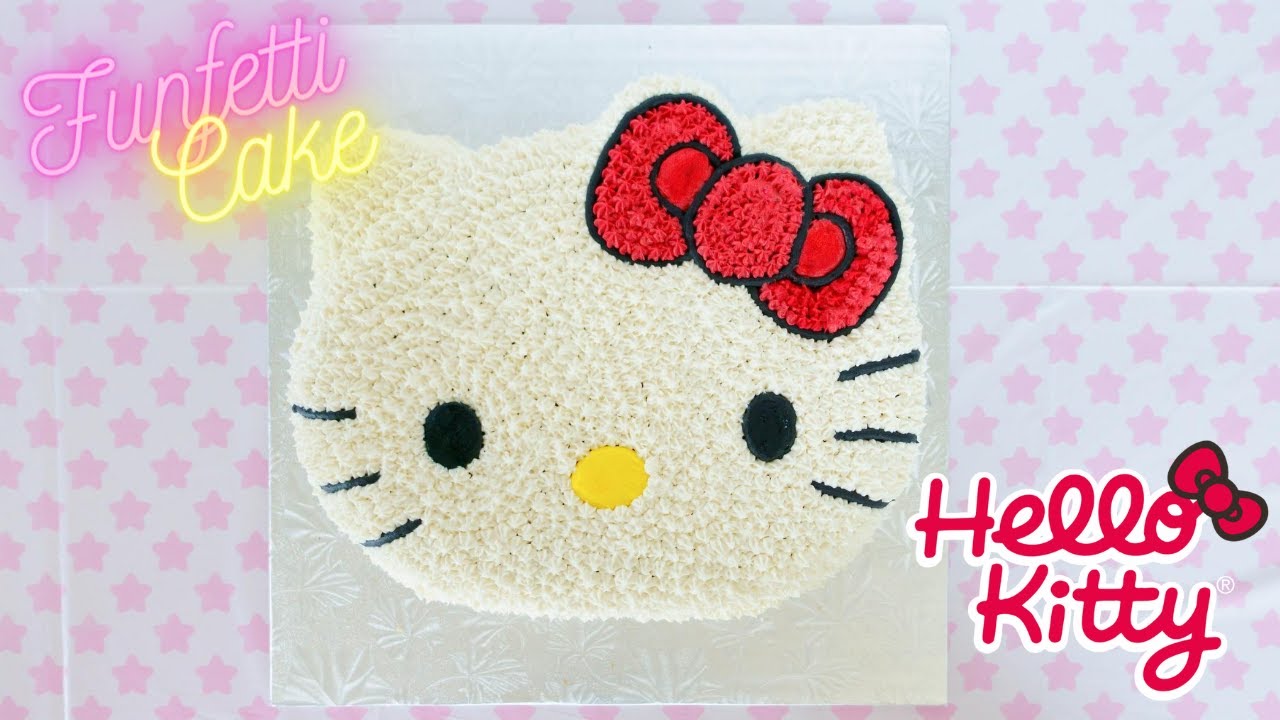 How To Make A Hello Kitty Cake | Funfetti Vanilla Cake Recipe