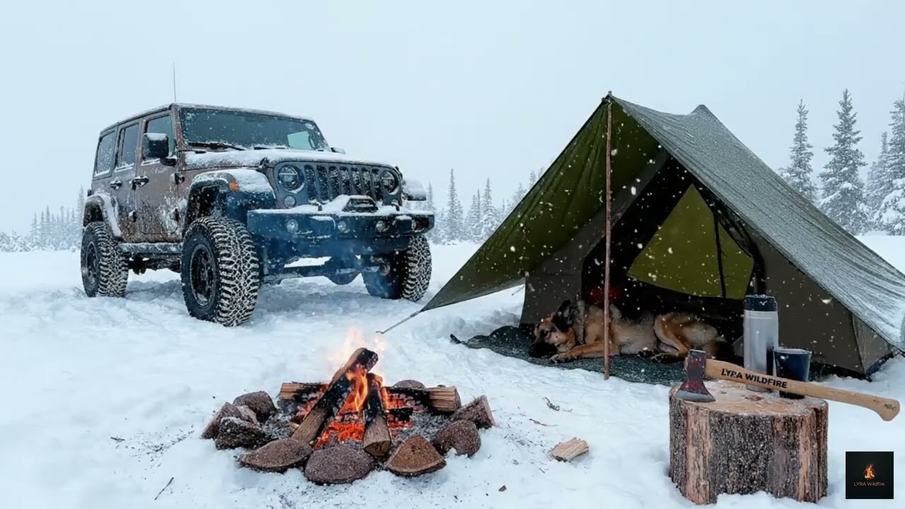 Winter Jeep 4x4 Camp | Snowy Wilderness
