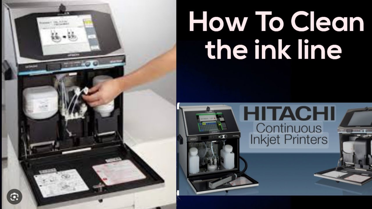 How to clean the ink line Hitachi printer| ink filter cleaning procedure.