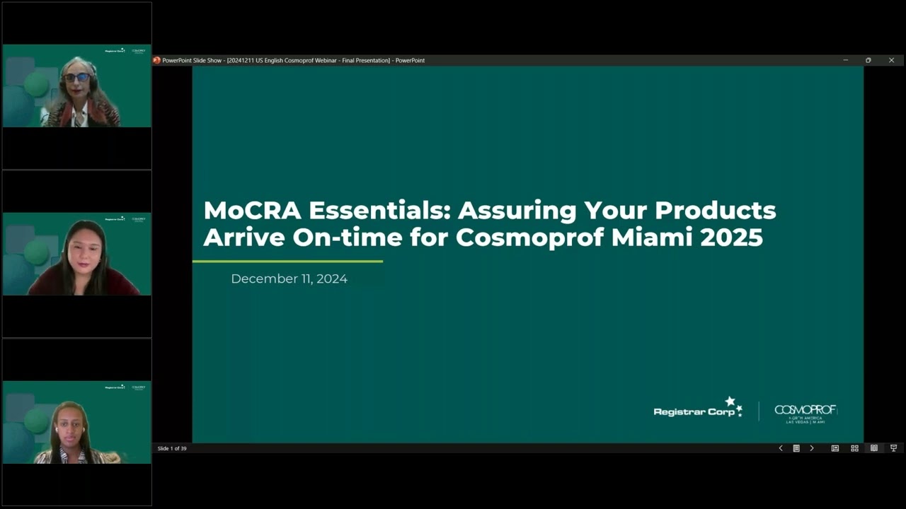 MoCRA Essentials: Assuring Your Products Arrive On-time for Cosmoprof Miami 2025
