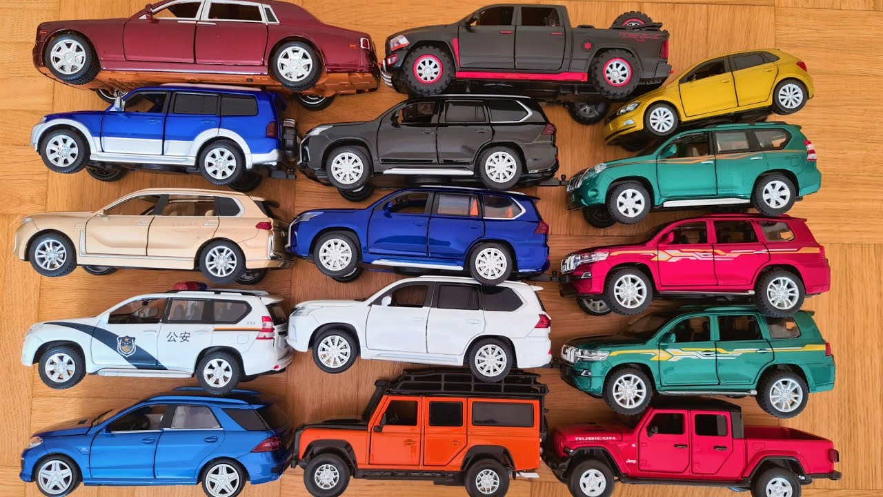 Video about cars 1/24 Scale diecast model from floor.